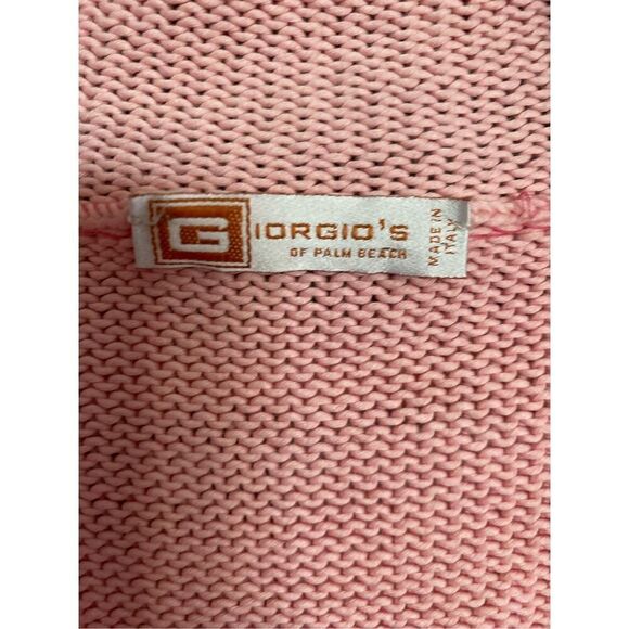 Giorgio’s Palm Beach, pink 100% cotton three buttons Cardigan size 48/XL - Picture 4 of 4